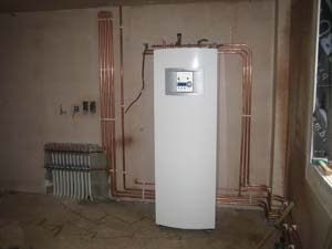 A ground souce heat pump, manifold and pipework, in Whitchurch, Shropshire
